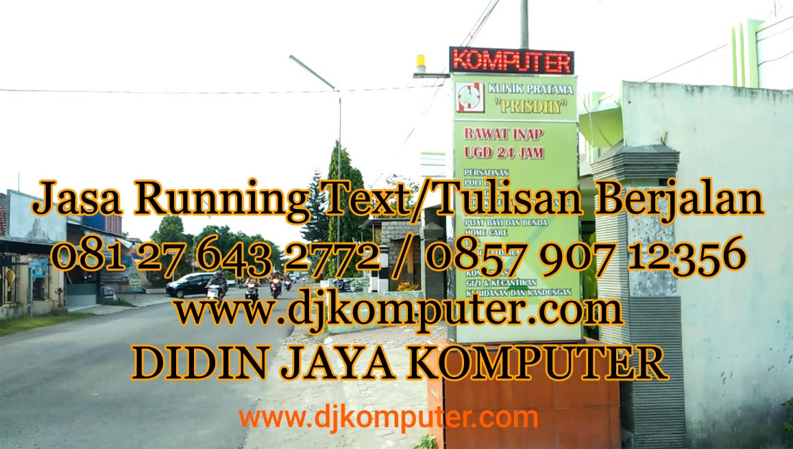 Running Text untuk klinik Prisdhy Wates Kediri